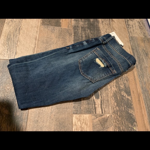 Distressed Express mid rise leggings jeans - Picture 3 of 5